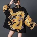 Chinese style dragon pattern embroidered jacket
