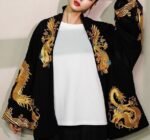 Chinese style dragon pattern embroidered jacket