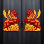 2026 Year of the Horse Zodiac Door Stickers