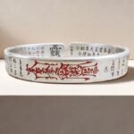 Chinese Taoist Retro-Style "Protective and Wealth-Attracting" Open Bangle