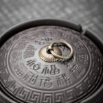 Purple Clay Ashtray with Lid and "Hundred Blessings" Design