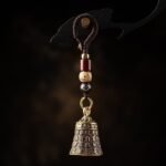 Pure Brass Heart Sutra Bell Keychain Pendant