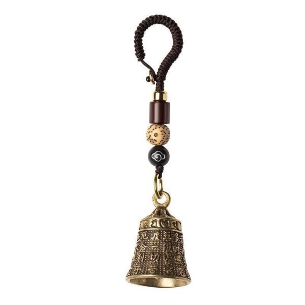 Pure Brass Heart Sutra Bell Keychain Pendant