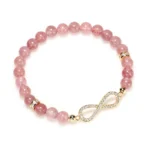 Natural Strawberry Quartz Positivity Healing Bracelet