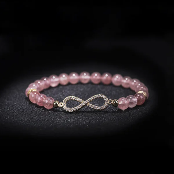 Natural Strawberry Quartz Positivity Healing Bracelet