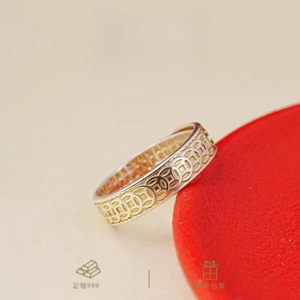 Wealth-Attracting Heart Sutra Blessing Ring