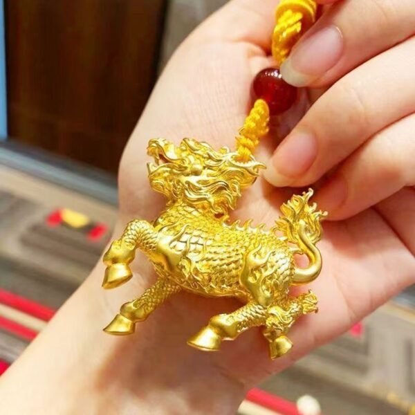 Wealth-Attracting Fire Kirin Necklace
