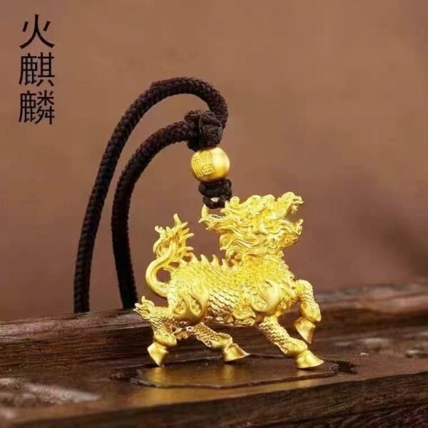 Wealth-Attracting Fire Kirin Necklace