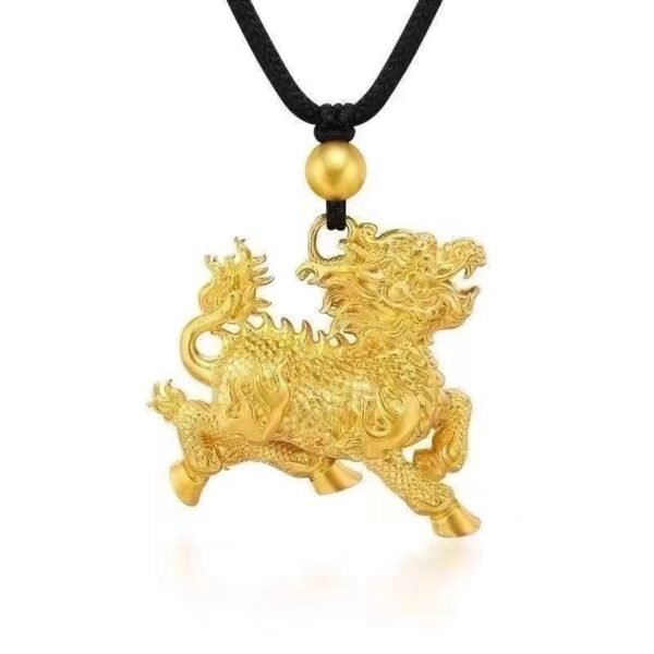Wealth-Attracting Fire Kirin Necklace