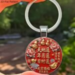 Lucky Charm Keychain, New Niche Style, Couple Design, Car Accessories, 3D