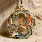 Dragon and Phoenix Auspicious Metal Bookmark, Chinese Style, High-End Cultural and Creative Gift, Suitable for Friends and Teachers