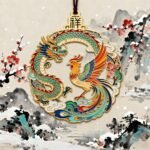 Dragon and Phoenix Auspicious Metal Bookmark, Chinese Style, High-End Cultural and Creative Gift, Suitable for Friends and Teachers
