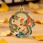 Dragon and Phoenix Auspicious Metal Bookmark, Chinese Style, High-End Cultural and Creative Gift, Suitable for Friends and Teachers