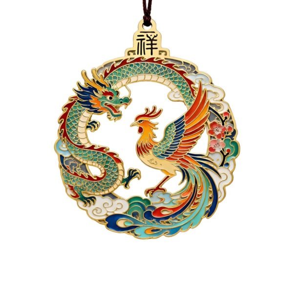 Dragon and Phoenix Auspicious Metal Bookmark, Chinese Style, High-End Cultural and Creative Gift, Suitable for Friends and Teachers